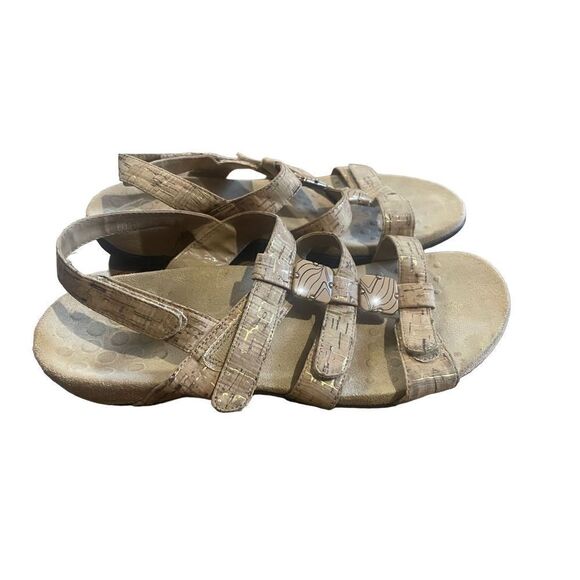 Vionic AMBER ADJUSTABLE SANDAL size US 9 in Gold Cork - Picture 1 of 8